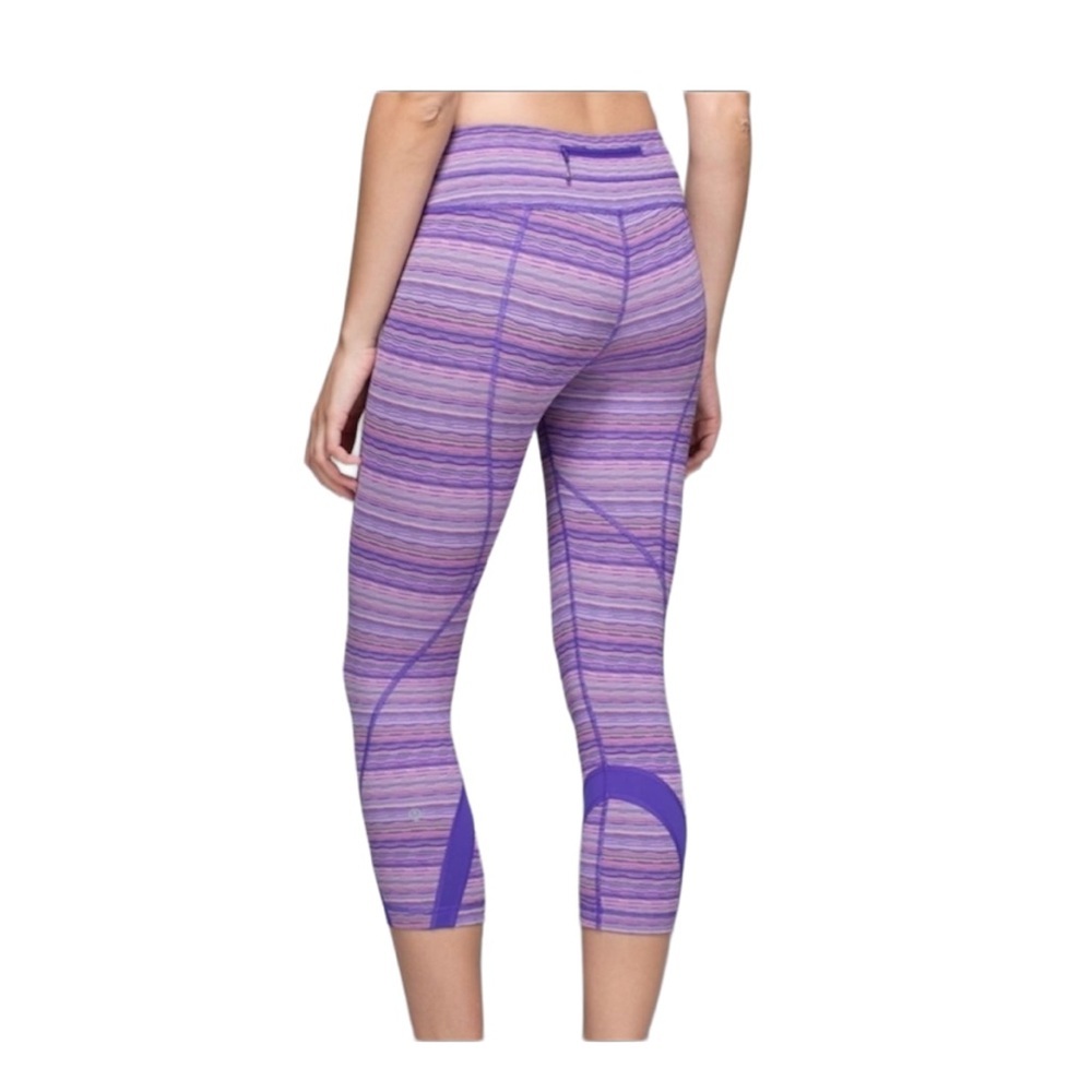 lululemon athletica Purple Striped Leggings